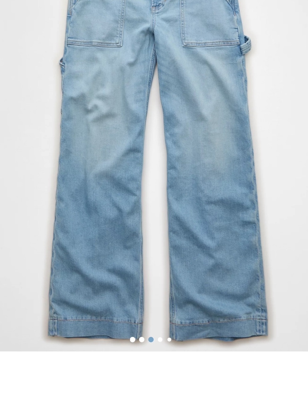 American Eagle Outfitters Light Blue Wide-Leg Jeans - Picture 5 of 9
